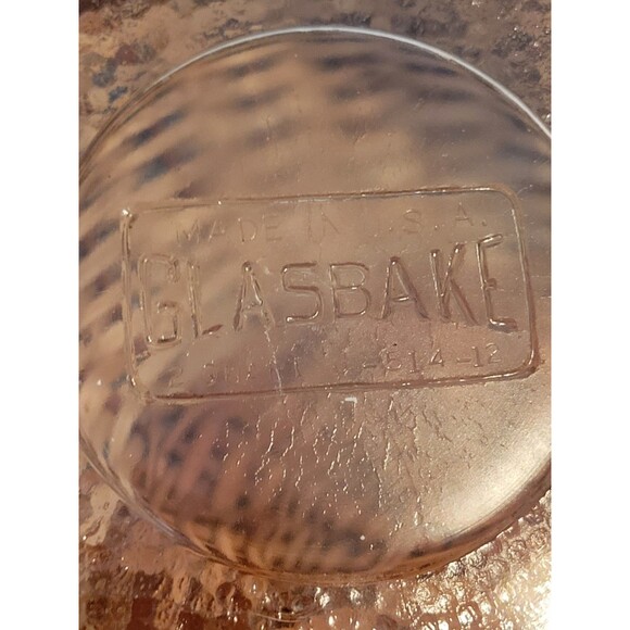 Vintage Glasbake Basketware 2 Quart Casserole And Knob Cover Original Box - Picture 10 of 10